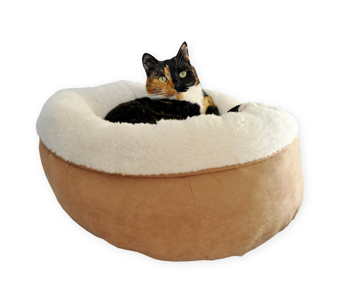AFP Lambswool Donut Bed TAN Beige - Afbeelding 2