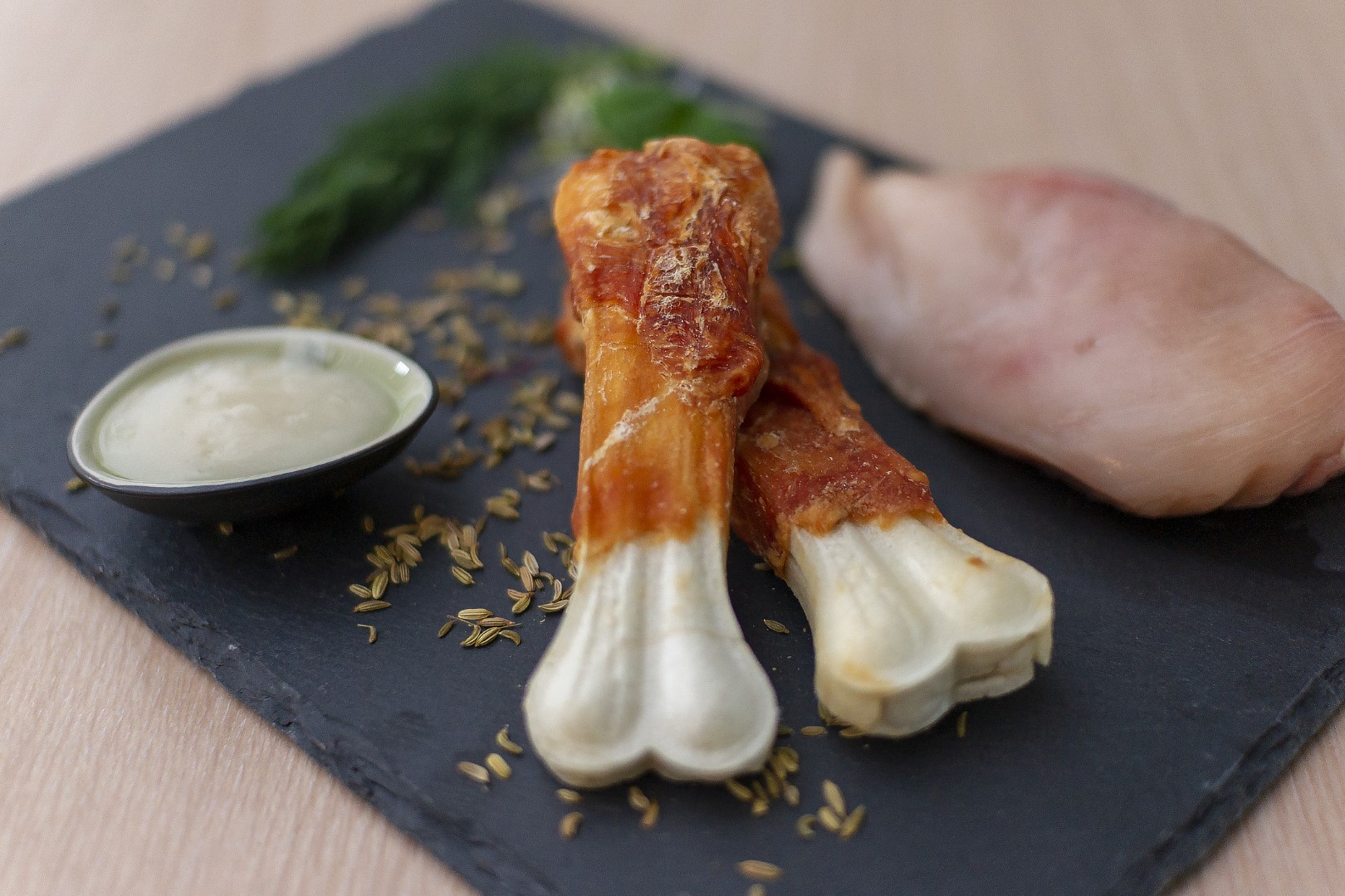 Braaaf Pressed Chicken Bones 12.5 cm (2 pcs) - Afbeelding 3