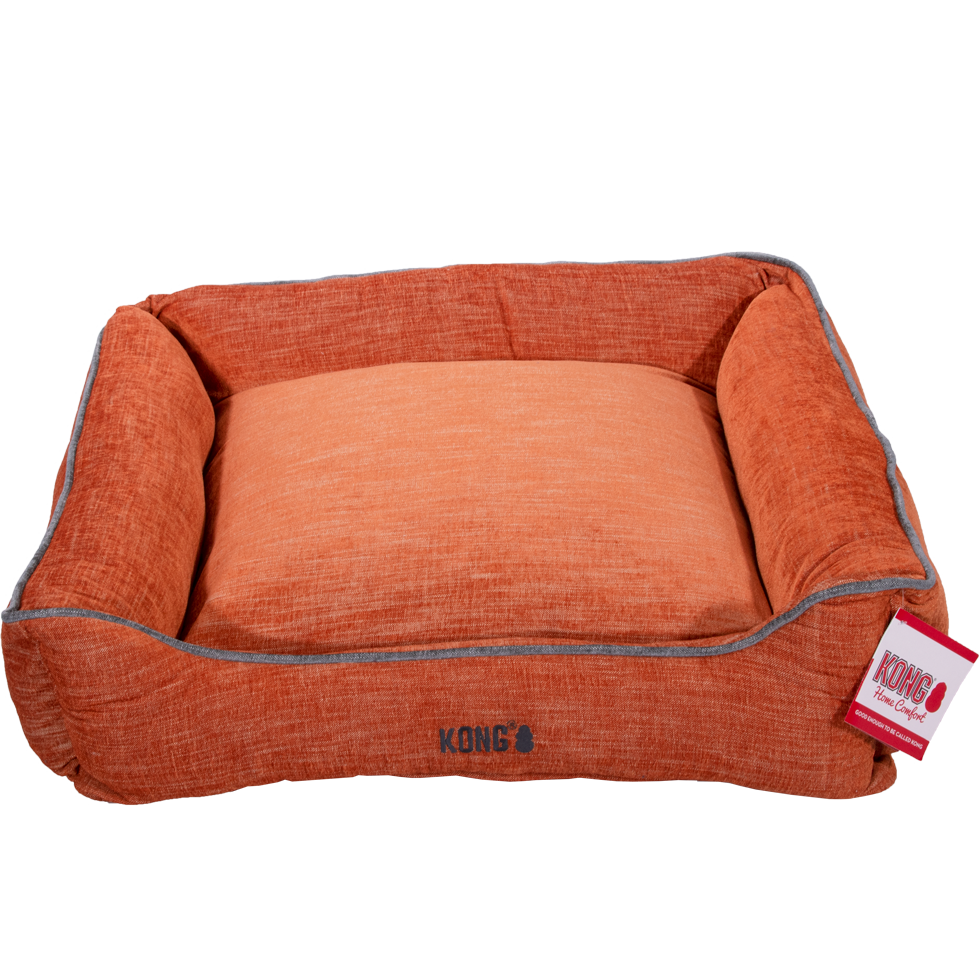 KONG Lounger Beds Large, Oranje met grijze lijn