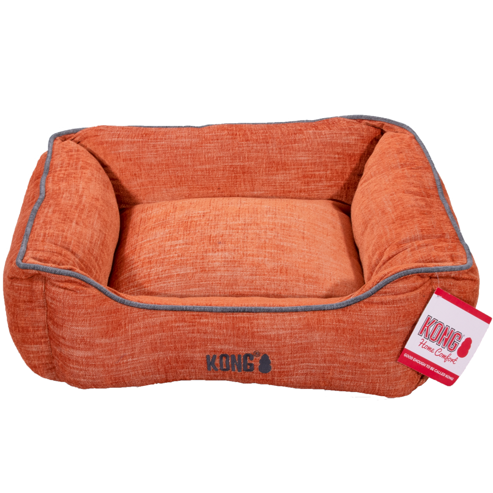 KONG Lounger Beds Small, Oranje met grijze lijn