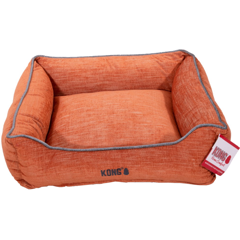KONG Lounger Beds Medium, Oranje met grijze lijn