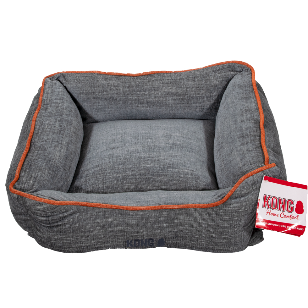 KONG Lounger Beds Small, Grijs met oranje lijn