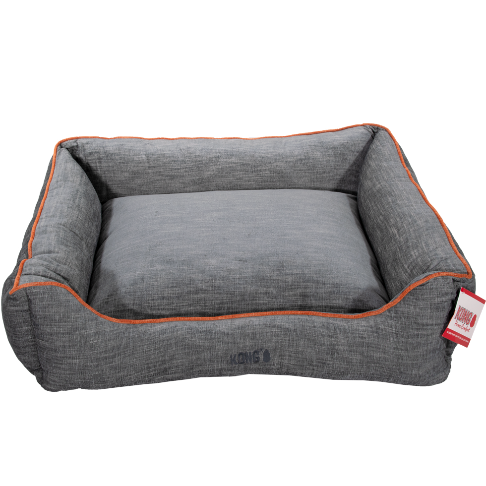 KONG Lounger Beds X-Large, Grijs met oranje lijn