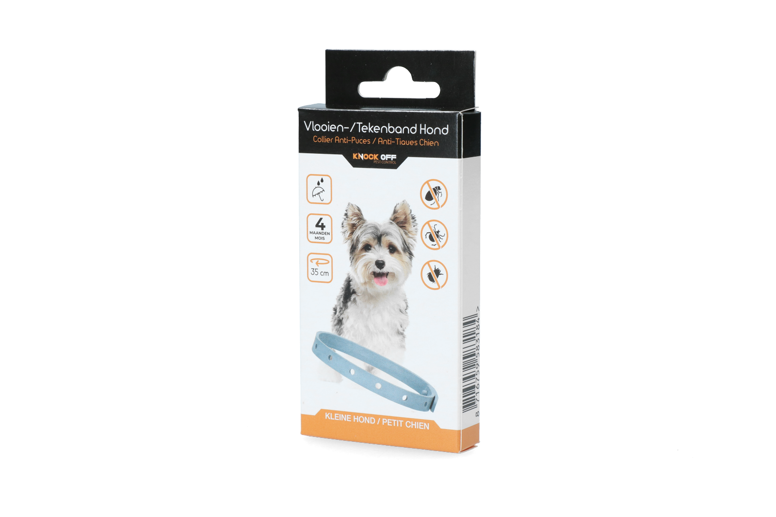 Knock Off vlooien/teken band 35cm Hond NL+FR