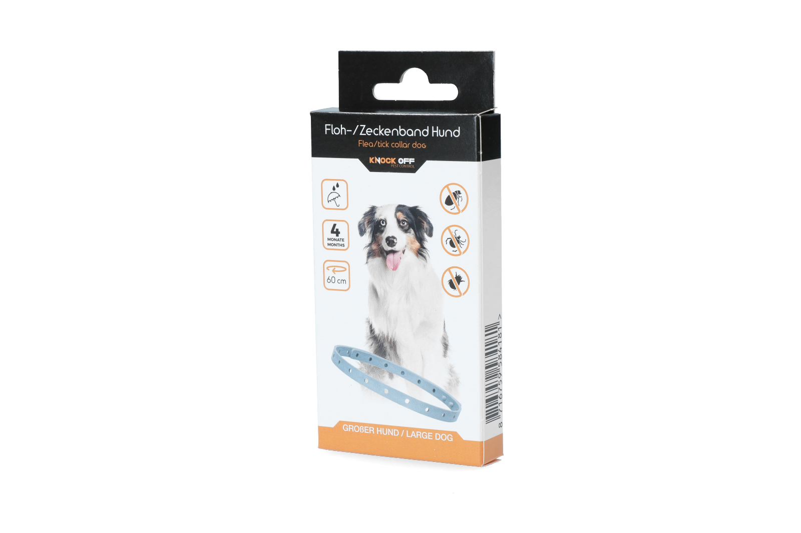 Knock Off vlooien/teken band 60 cm Hond DE+GB