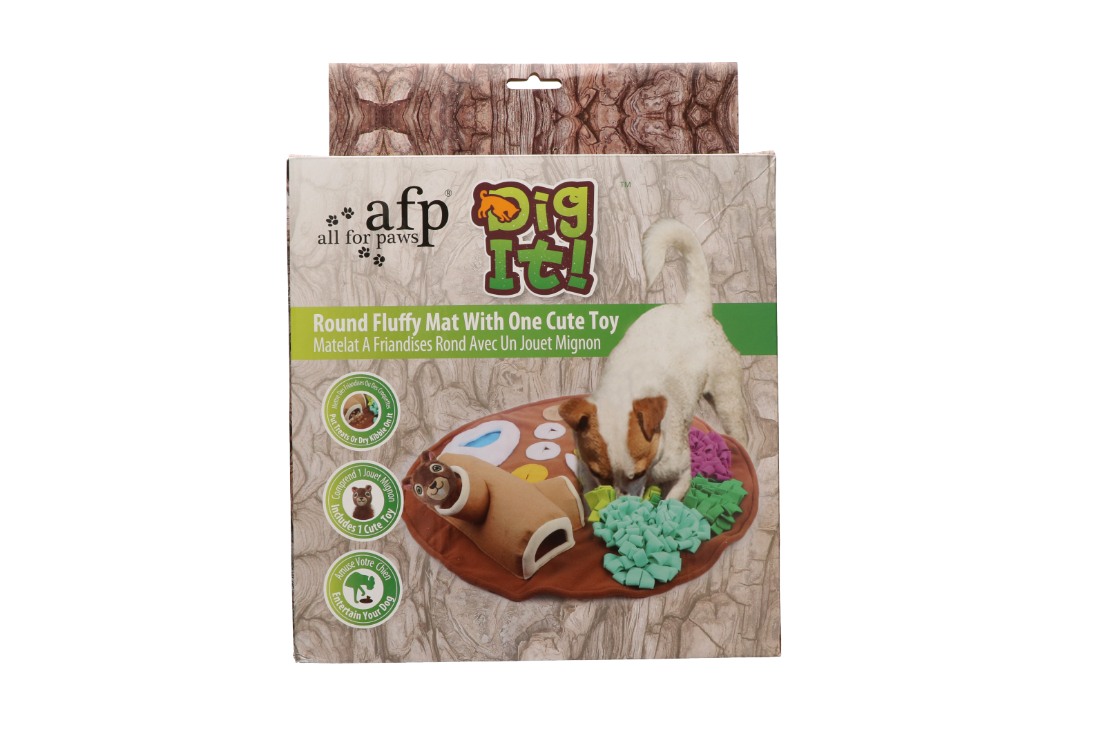 AFP Dig it - Round Fluffy mat with cute toy