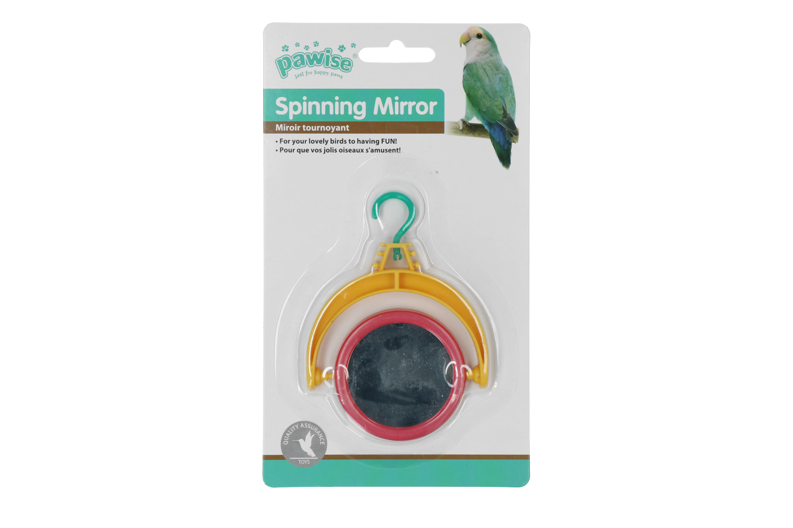 Bird spinning mirror