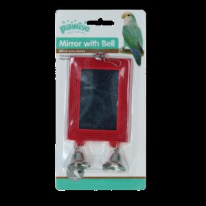 Bird mirror with bell