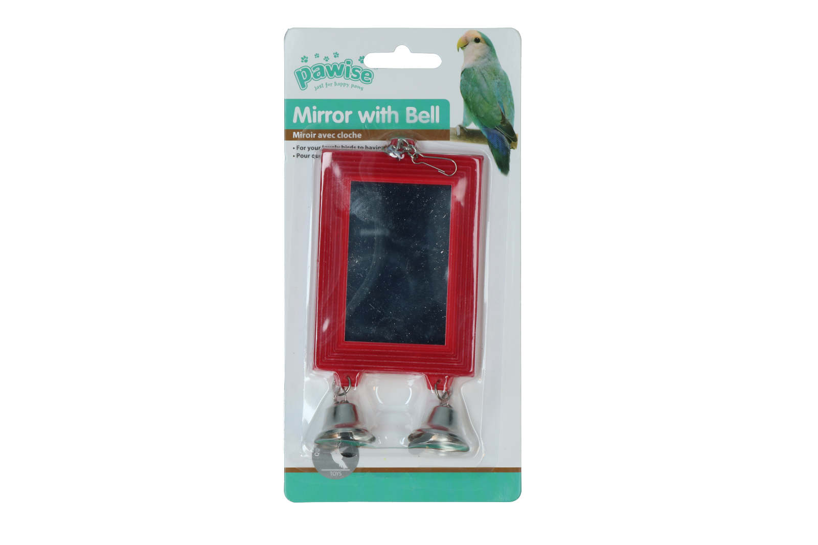 Bird mirror with bell
