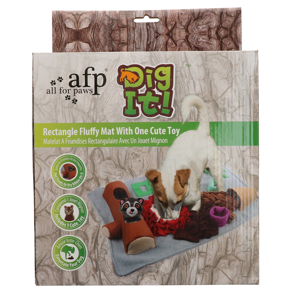 AFP Dig it - Rectangle Fluffy mat with cute toy
