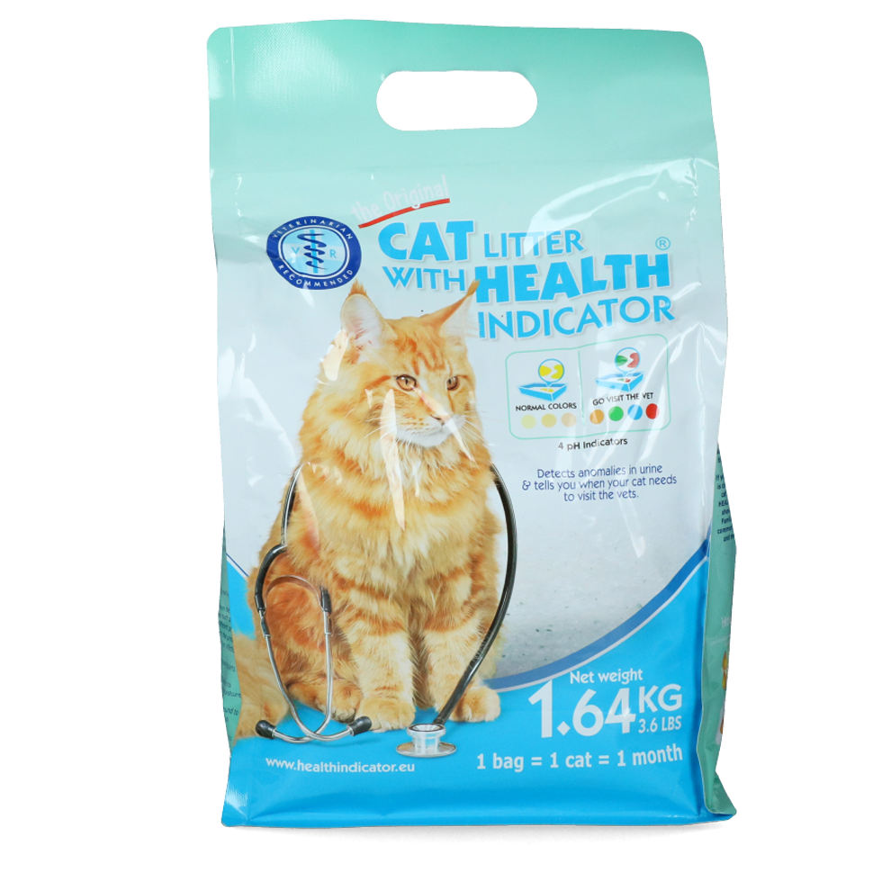 Cat litter met gezondheidsindicator