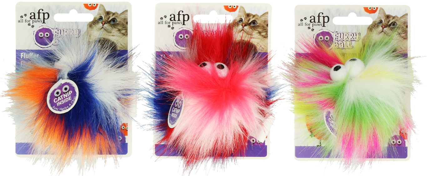 AFP Furry Fluffy Ball Red