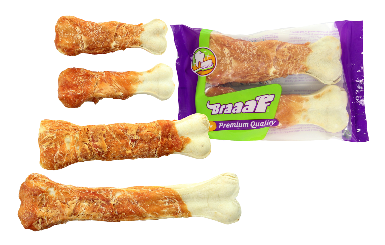 Braaaf Pressed Chicken Bones 12.5 cm (2 pcs)