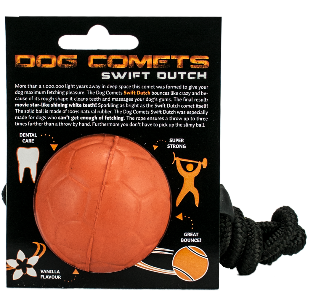 Dog Comets Ball Swift Dutch met Touw - Afbeelding 2