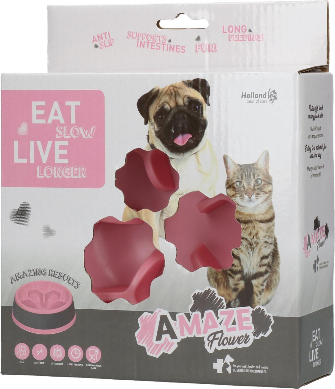 Eat Slow Live Longer Amaze Flower Pink M - Afbeelding 3