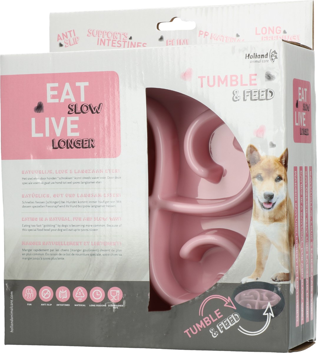 Eat Slow Live Longer Tumble Feeder Pink - Afbeelding 2
