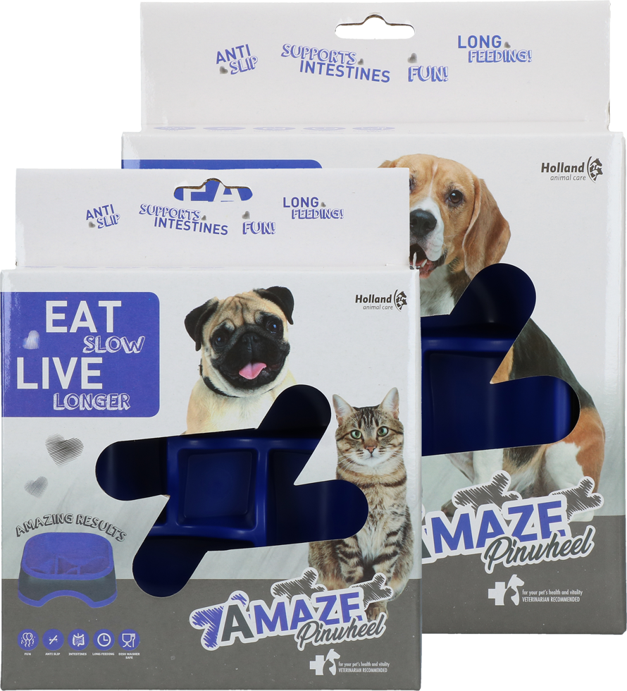 Eat Slow Live Longer Amaze Pinwheel Blue S