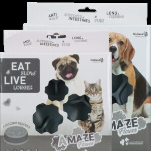 Eat Slow Live Longer Amaze Flower Grey M