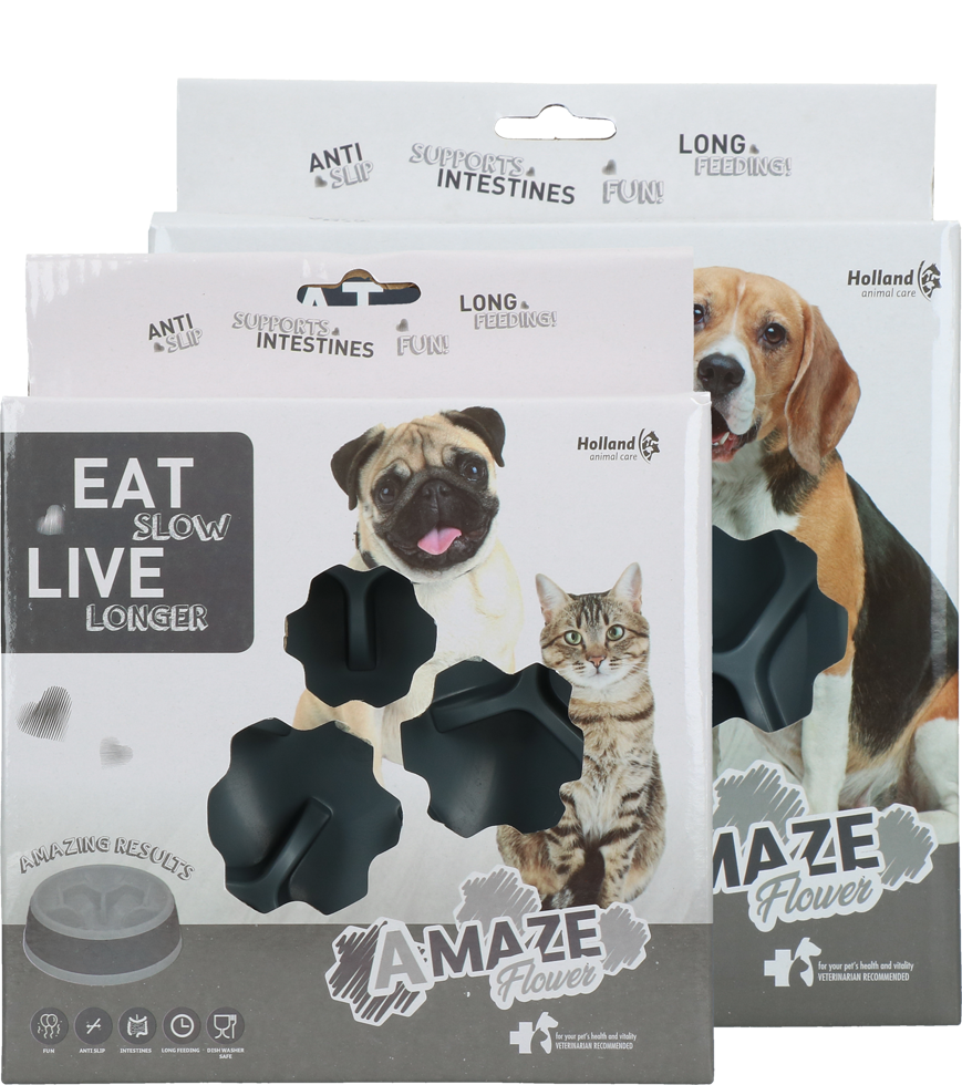 Eat Slow Live Longer Amaze Flower Grey M
