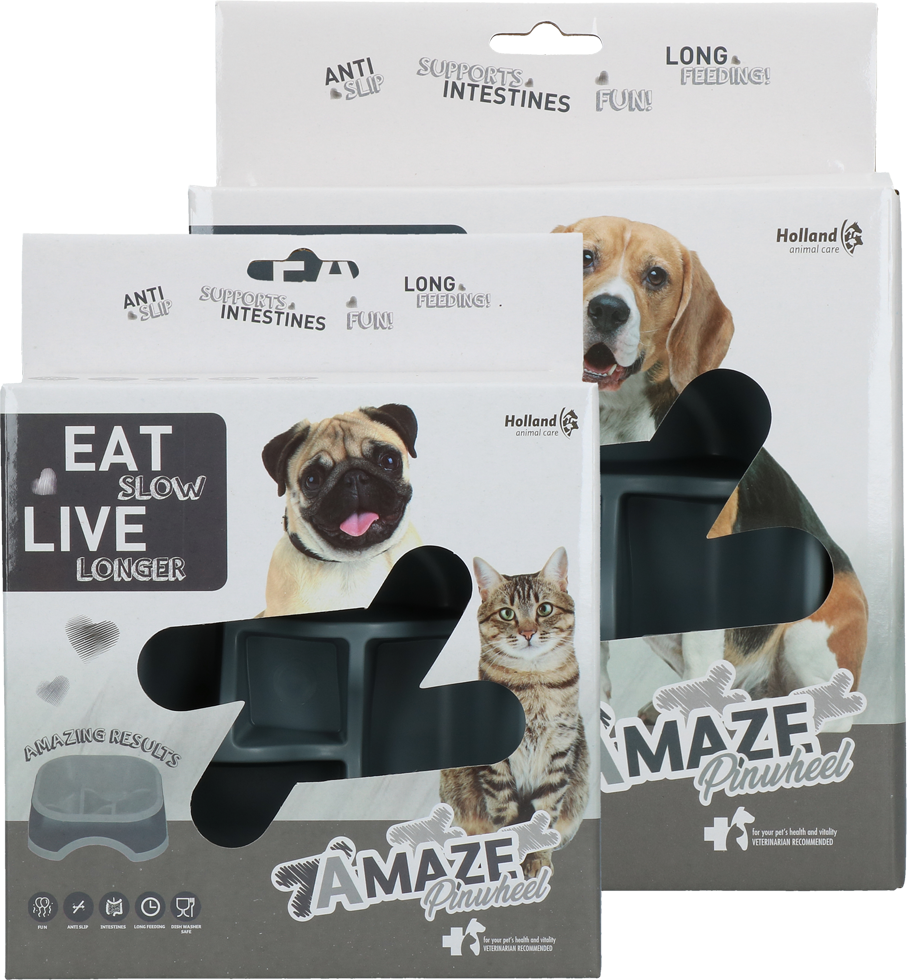 Eat Slow Live Longer Amaze Pinwheel Grey M