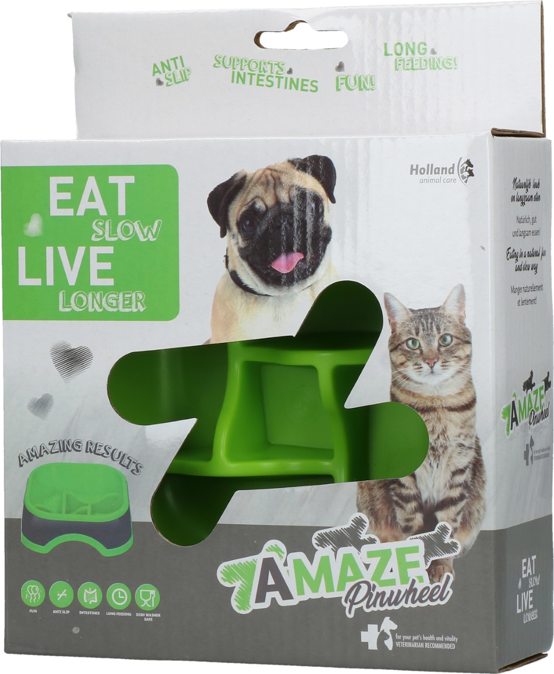 Eat Slow Live Longer Amaze Pinwheel Green M - Afbeelding 3