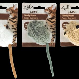 AFP Lambswool-Wooly Mouse with mouse sound Catnip