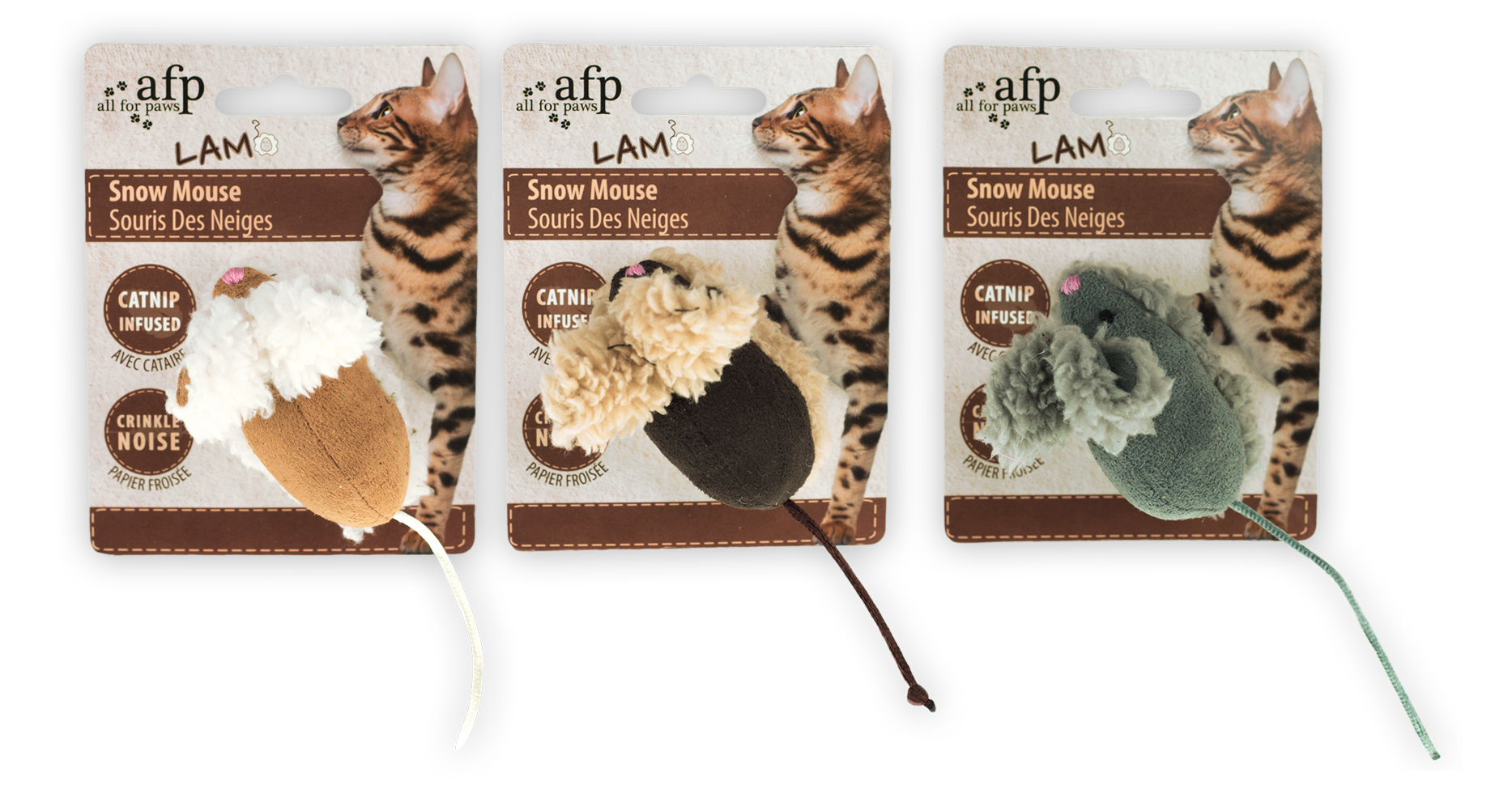 AFP Lambswool-Snow Mouse Catnip