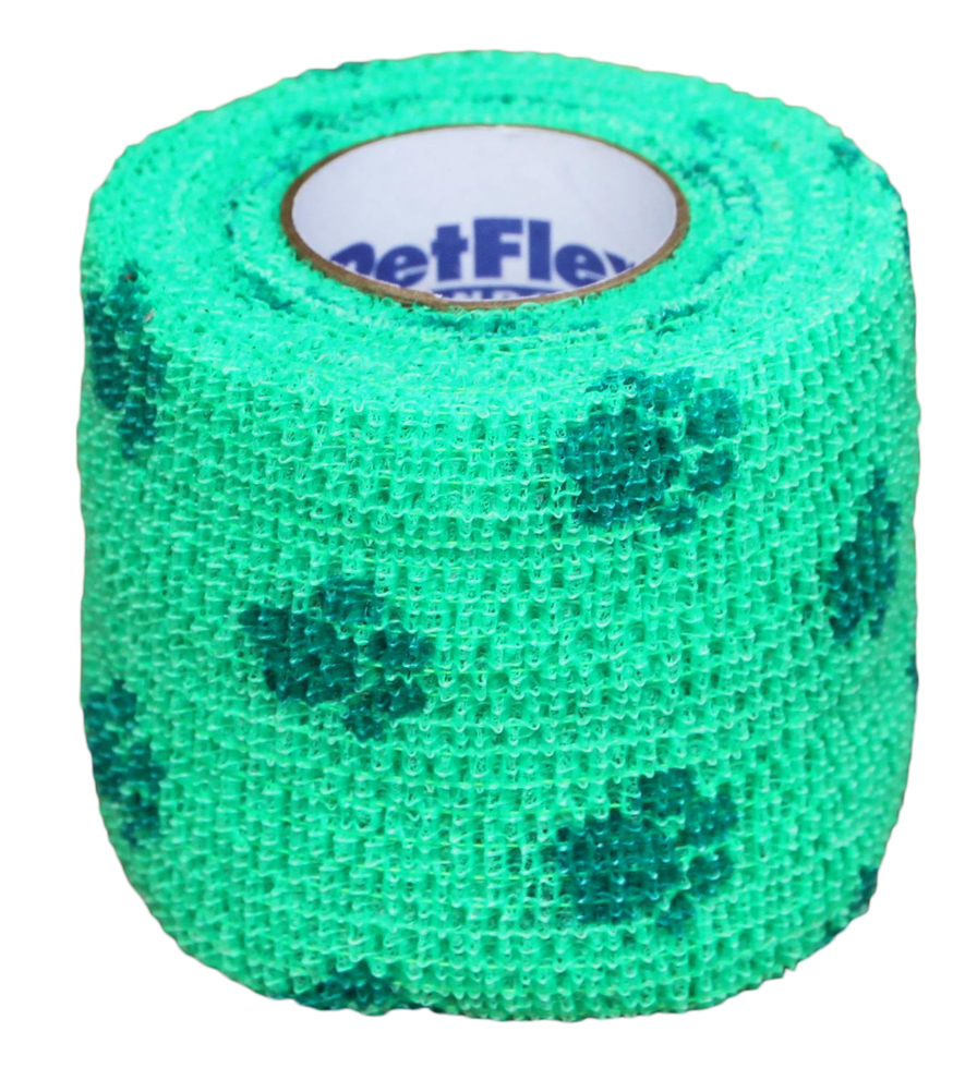 Bandage Petflex Neon Green Paw
