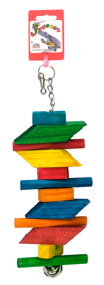 Birrdeeez Parakeet Toy Wood Zig Zag