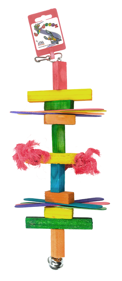 Birrdeeez Parkiet Houten speelgoed 35 cm