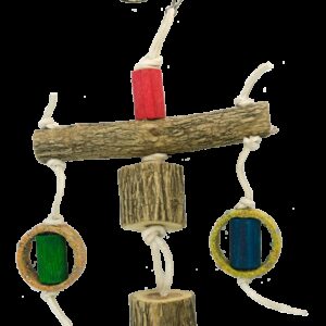 Birrdeeez Sekelbos T-Pillar Leather Parrot Toy