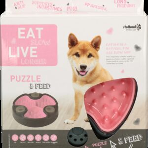 Eat Slow Live Longer Puzzle and Feed Pink