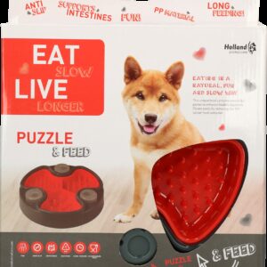 Eat Slow Live Longer Puzzle and Feed Red