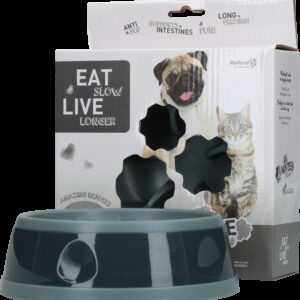 Eat Slow Live Longer Amaze Flower Grey S
