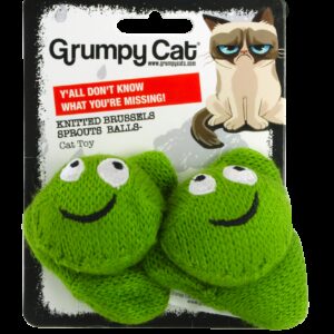 Grumpy Cat Knitted Brussels Sprouts Balls 2-pack