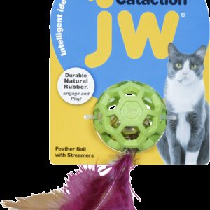 JW Cataction Feather Ball with Bell