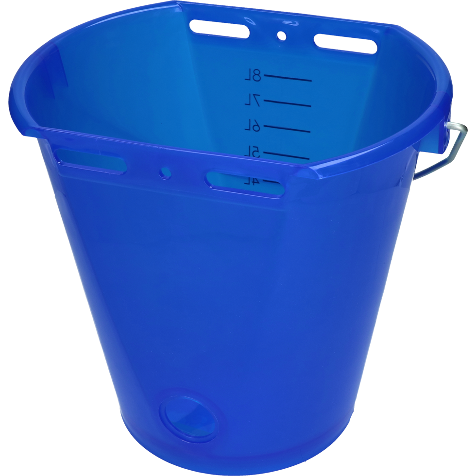 Kalveremmer blauw transparant 2-zijdig plat