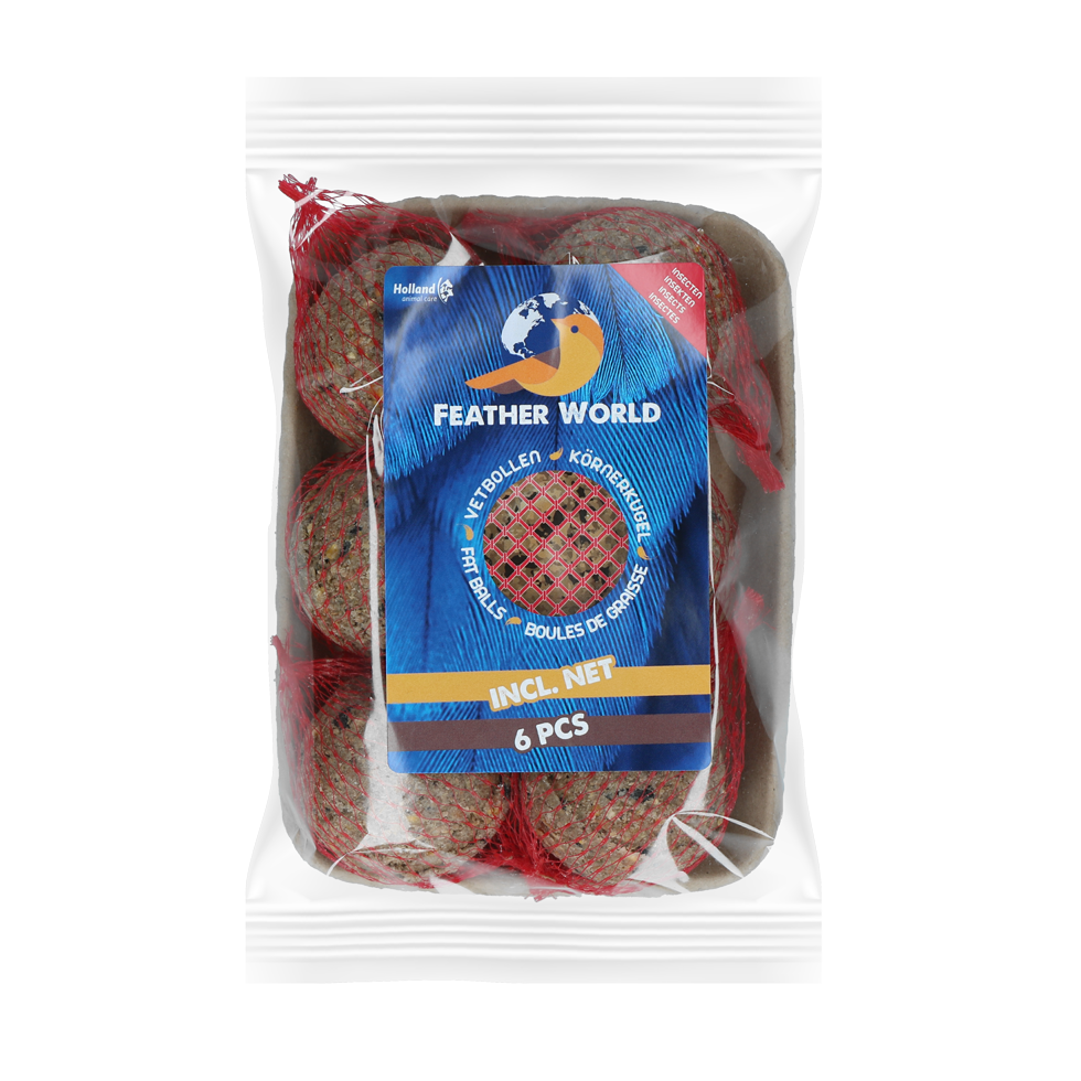 Feather World insecten mezenbol incl. net (rood)