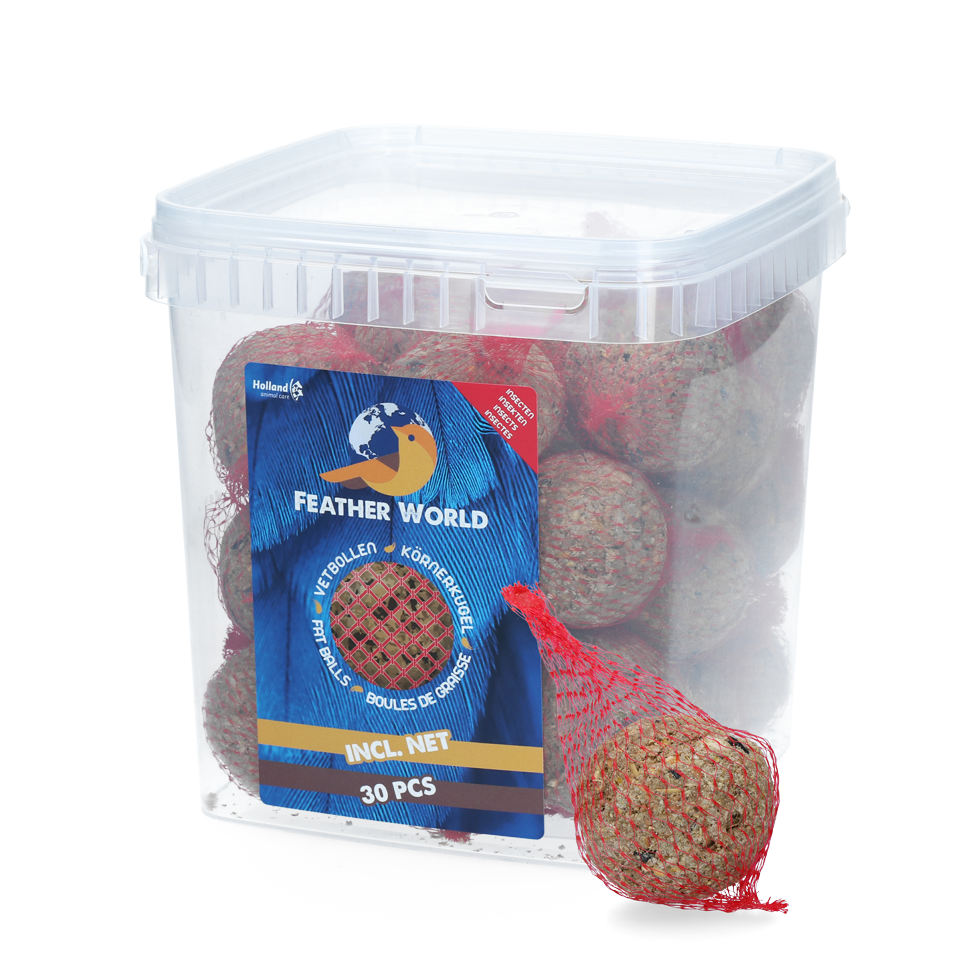 Feather World insecten mezenbol incl. net (rood)