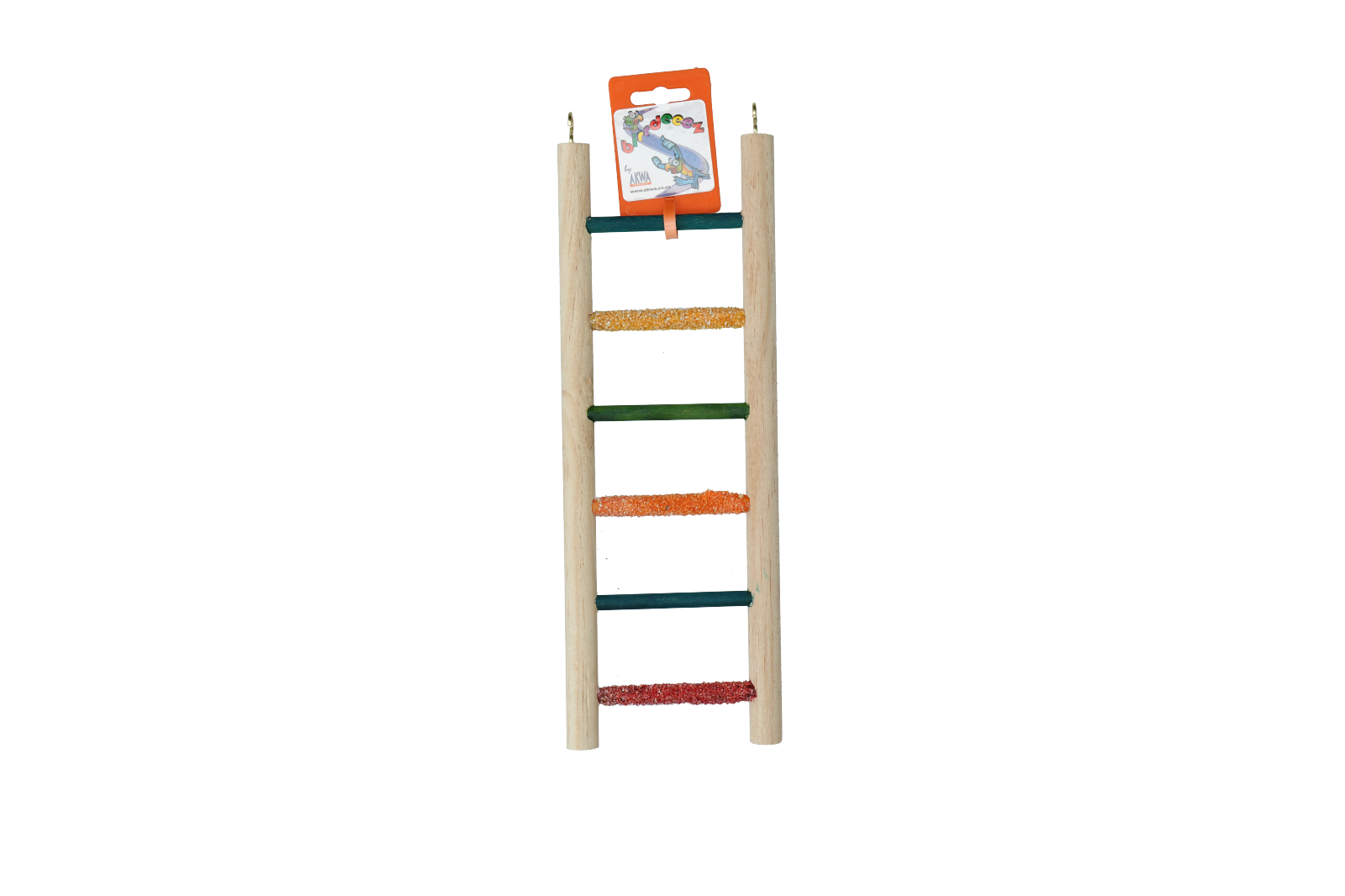 Birrdeeez Cockatiel Ladder 6 step All Wood - Afbeelding 4