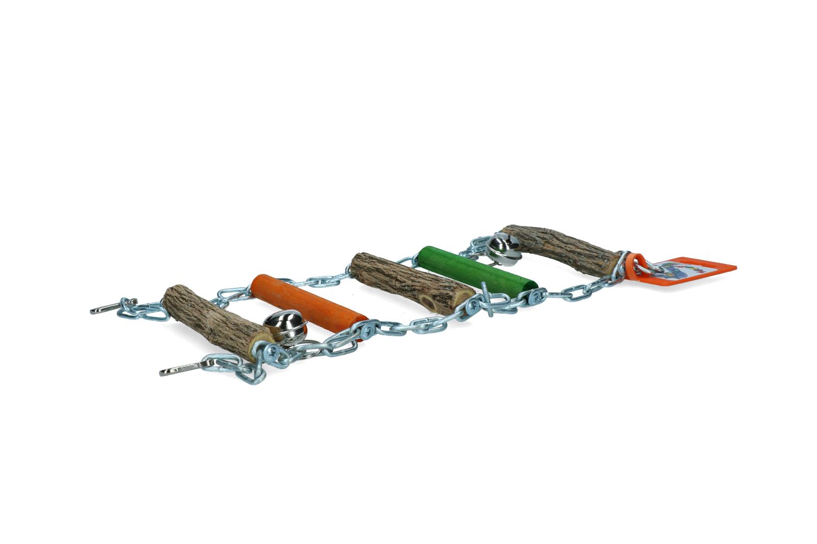 Birrdeeez Cockatiel Bridge Ladder Wood & Chain - Afbeelding 2