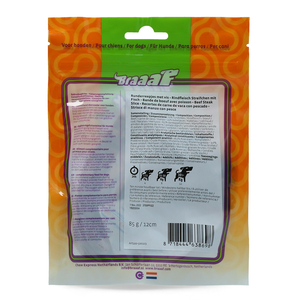 Braaaf Beef Steak Slice with fish 12 cm - Afbeelding 5