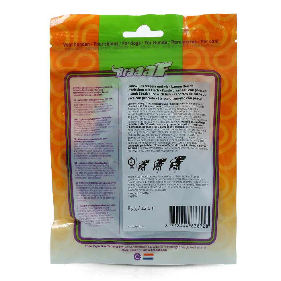 Braaaf Beef Steak Slice with fish 12 cm - Afbeelding 3