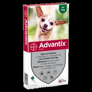 Advantix 40 hond (<4 kg) - 6 pip