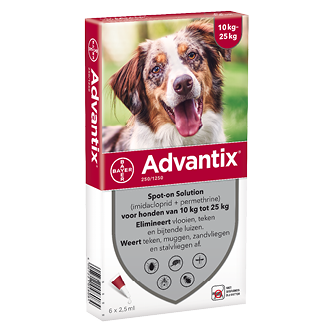 Advantix 250 hond (10 - 25 kg) - 6 pip