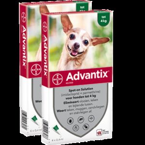 Advantix 40 hond (<4 kg) - 4 pip