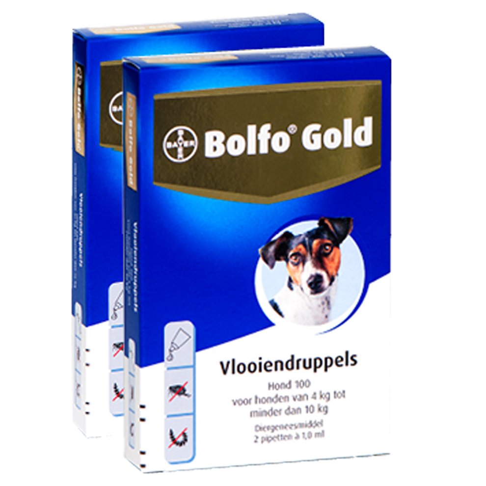 Bolfo Gold 100 hond (4 - 10 kg) - 2 pip