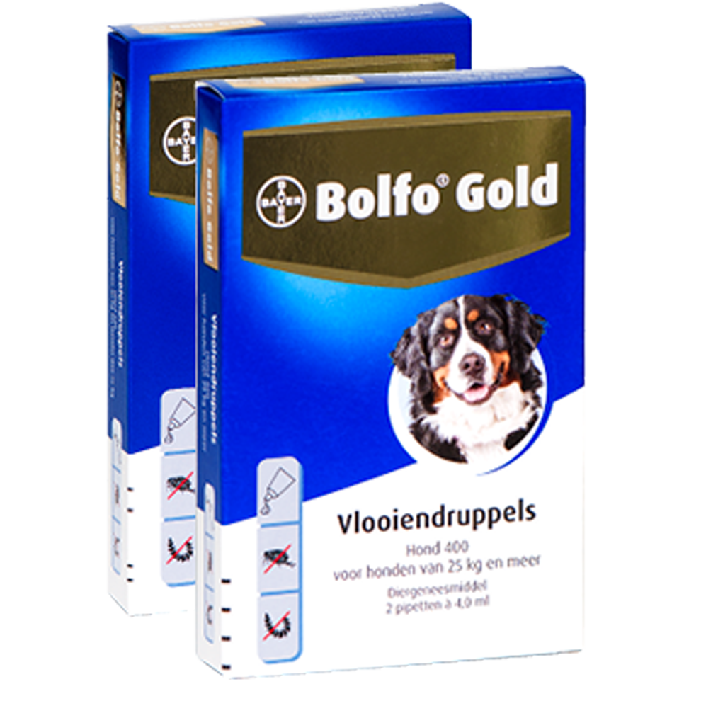 Bolfo Gold 400 hond (>25 kg) - 2 pip