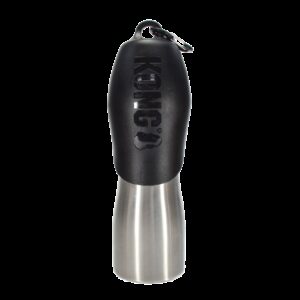 KONG H2O 700 ml rvs waterfles zwart