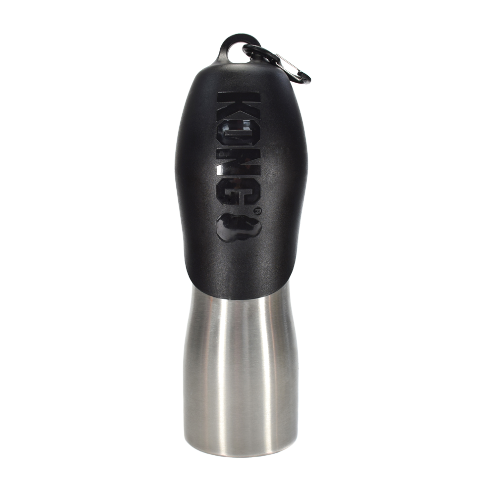 KONG H2O 700 ml rvs waterfles zwart